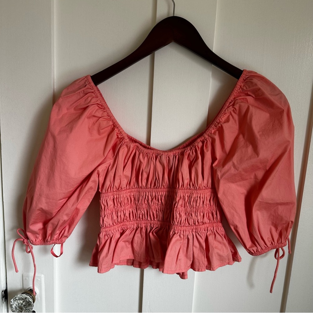 Staud Off-Shoulder Pink Top - Picture 8 of 12